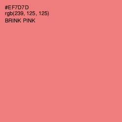 #EF7D7D - Brink Pink Color Image